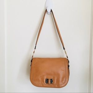 Reiss Tan Leather Chain Strap Shoulder Bag